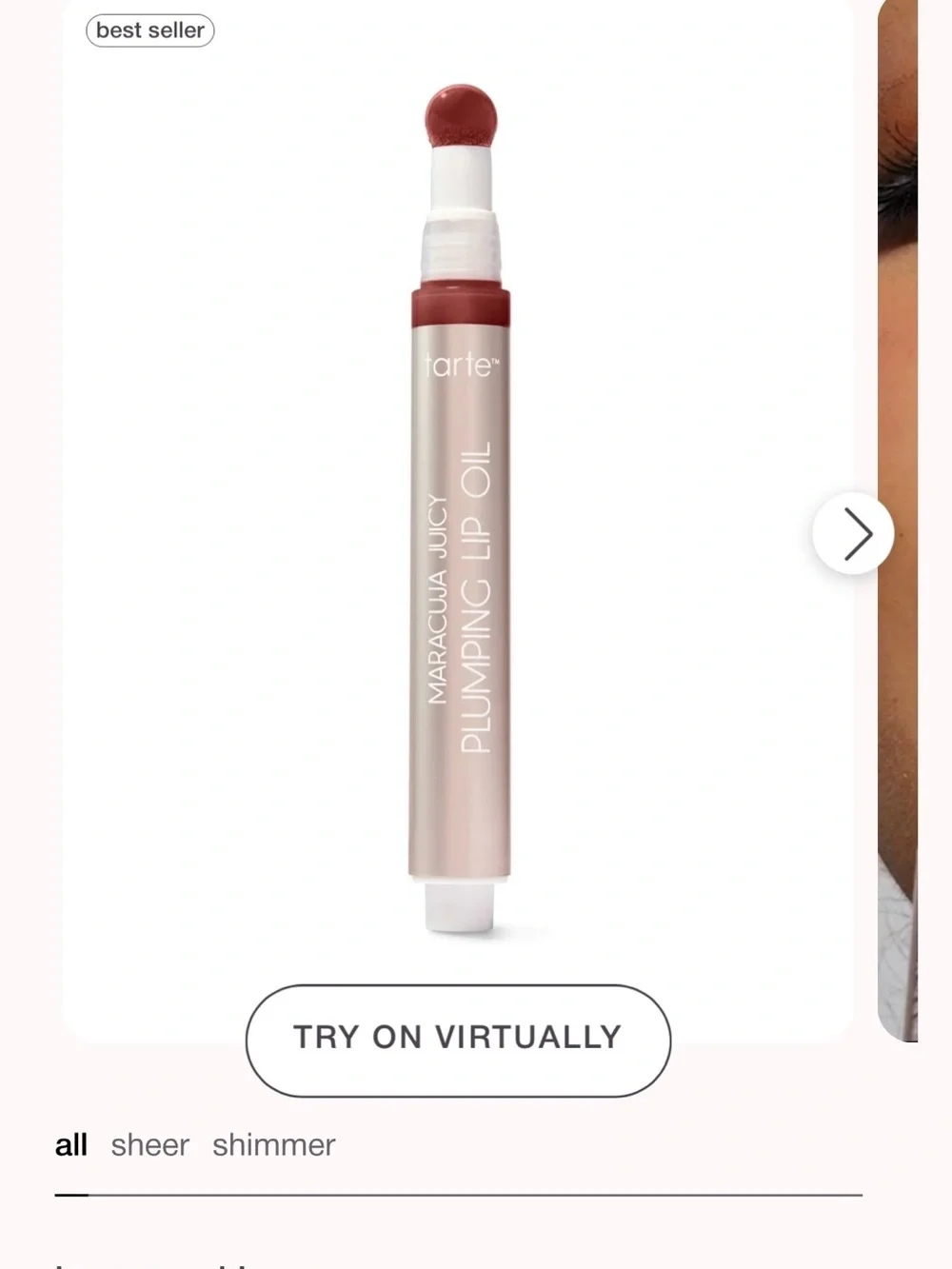 tarte Maracuja Juicy Plumping Lip Oil : Honeysuckle